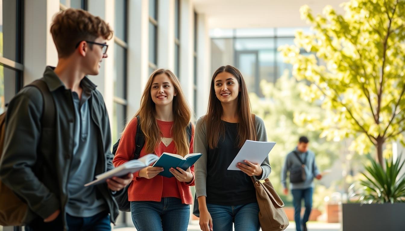 Modern university campus for students