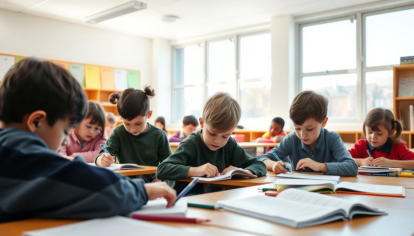 Students collaborating in study space